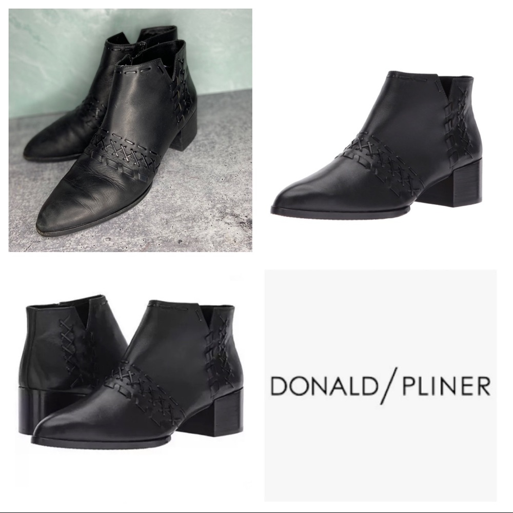 Donald J Pliner Women's Bowery Black Leather Ankle Boot
